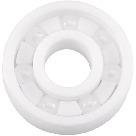 Akozon Ceramic Bearings, 1pc weiße Farbe ZrO2 Keramik Miniatur 608 Kugellager für Fingertip Spielzeug 8 22 7mm Skateboards und Inline Skates Bearings 608 Hybrid Ceramic Mittellager Kugellager