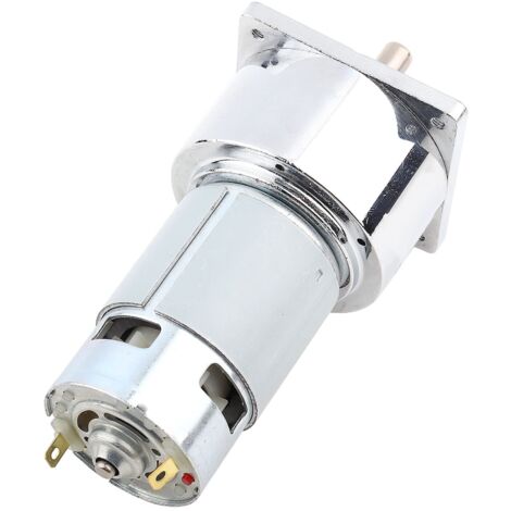 Akozon Getriebemotor DC12V / 24V 35W Micro-DC-Metallgetriebemotordrehzahl einstellbar CW/CCW(24V 5 U/min)