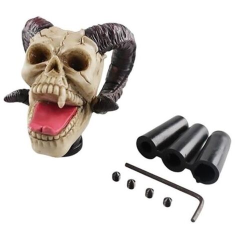 Akozon levier de vitesse à bouton Tête de changement de vitesse modifiée pour voiture d'Halloween Pommeau en résine moto kit