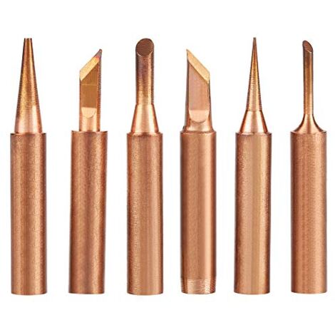 Akozon Lötkolben Tipps Ersatz Lötspitze 6pcs Bleifreies Kupfer Eisen Lötspitze K SK 1C 3C B I Für 936 Lötstationen