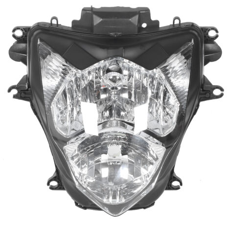 Akozon Logement de Phare de Moto, Le Noir Abdos Lentille Transparente Boîtier de Phare LED de Moto Pour GSXR 600/750 K11 2011‑2014.
