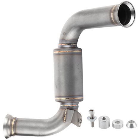 Akozon Tuyau Intermédiaire D'échappement, Convertisseur Catalytique Retiré Decat Mid Link Pipe Fit for 125 250 390 RC390 2017.