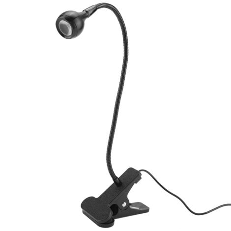 Akozon USB-LED-Tischlampe, für das Arbeitszimmer zu Hause, zum Lesen, Schwarz-Weiß-Lampe, Schreibtisch-Nachtlicht mit LED-Clip (warmes Licht)