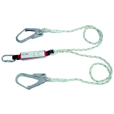 Akrobat AK351 Corde Per Cinture Di Sicurezza 2 Ganci Moschettone 2m EN355