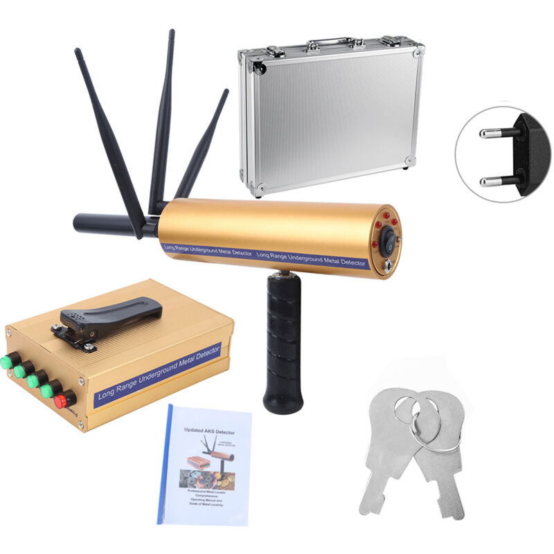 Aks – détecteur de métaux Rechargeable, localisateur de trésors, Scanner 1400 mètres, 100-240V, prise ue