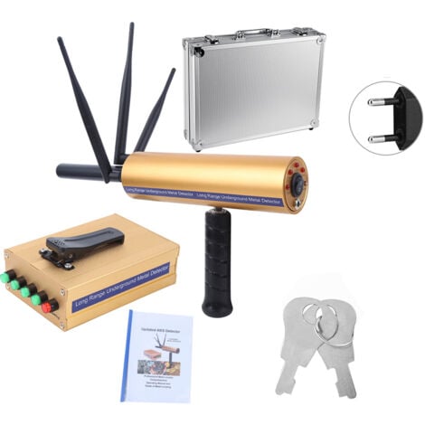AKS – détecteur de métaux Rechargeable, localisateur de trésors, Scanner 1400 mètres, 100-240V, prise ue