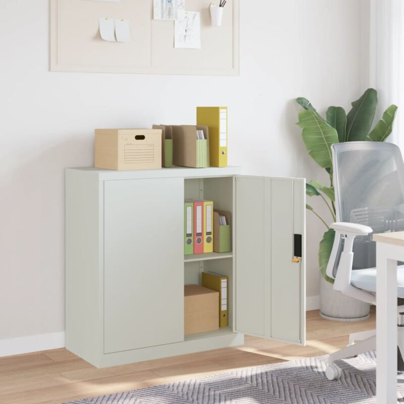 Aktenschrank Hellgrau 79x40x90 Cm Stahl - Vidaxl