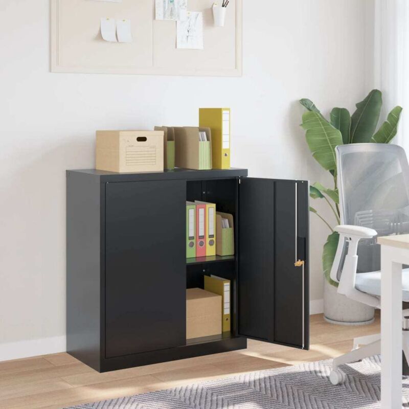 Aktenschrank Anthrazit 79x40x90 Cm Stahl - Vidaxl