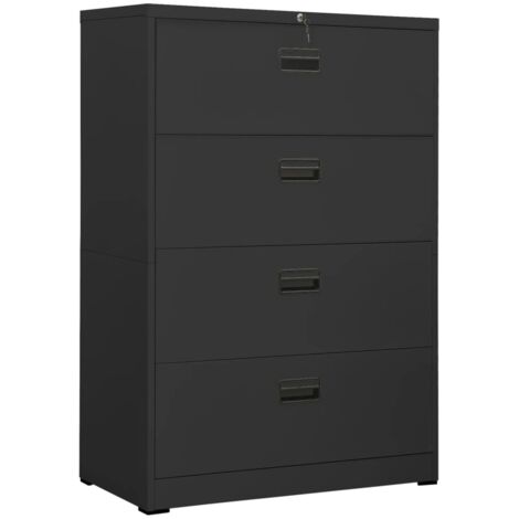 Aktenschrank Anthrazit 90x46x134 cm Stahl vidaXL