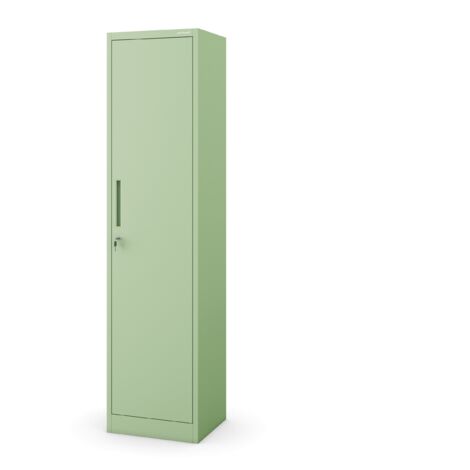 Aktenschrank Büroschrank Metallschrank Lagerschrank 4 Fachböden Flügeltür Drehgriff Pulverbeschichtung Metall 185 cm x 45 cm x 40 cm (Pastellgrün)