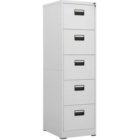 Aktenschrank Hellgrau 46x62x164 cm Stahl vidaXL