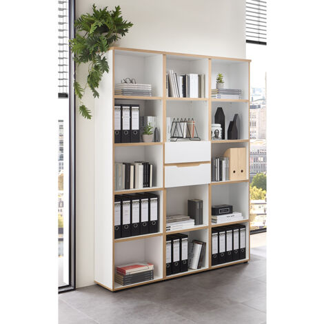 Aktenschrank Set 3-teilig MANRESA-36-WHITE in weiß