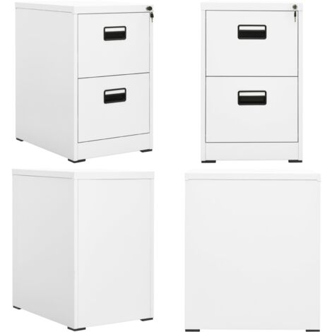 Aktenschrank Weiß 46x62x72,5 cm Stahl - Aktenschrank - Aktenschränke - Home & Living