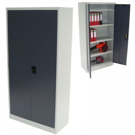 Aktenschrank Werkstattschrank 180x90x40cm Büroschrank Metallschrank Spind 57012