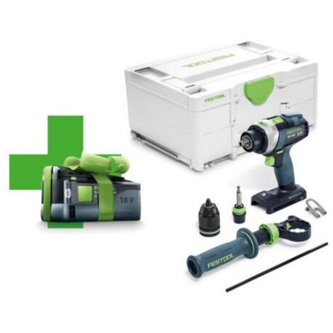 AKTION: Festool Akku-Schlagbohrschrauber TPC 18/4 I-Basic-5,0 QUADRIVE – 577053 - inkl. 1 Gratis-Akku im Lieferumfang