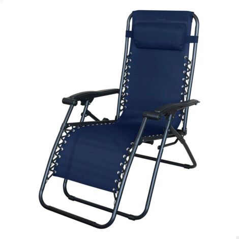 Aktive 61143 chaise longue pliante bleu confort détente