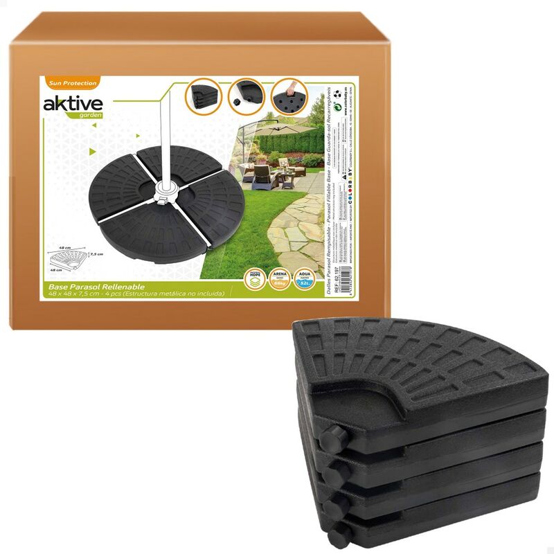 

Pie parasol rellenable redondo 4 piezas Garden 48x48x7,5 cm - Aktive