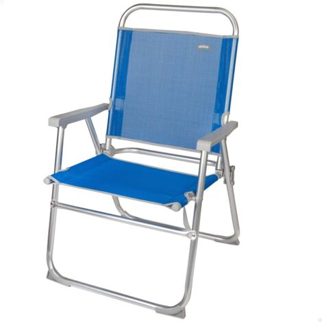Aktive 62604 Chaise de plage pliante bleu confortable