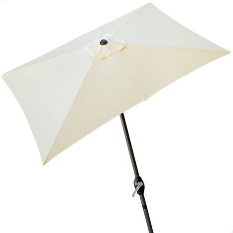 Aktive Aluminium Rectangular Pole Parasol Crème 200x300 cm