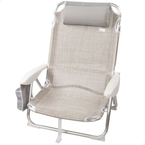 Aktive Beach Silla Plegable Beige Multiposiciones Confort