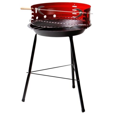 Aktive Charcoal Bbq rojo negro barbacoa portátil 42 cm