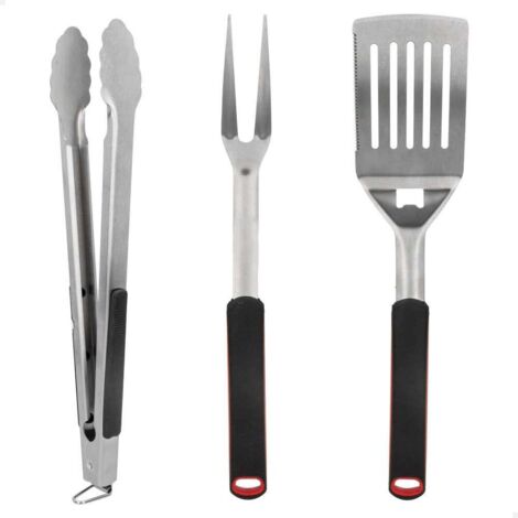 Aktive Ensemble Ustensiles Barbecue Argent et Noir