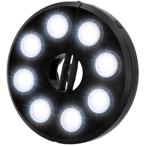 Aktive Lampe LED noire pour parapluie extérieur 200 lumens