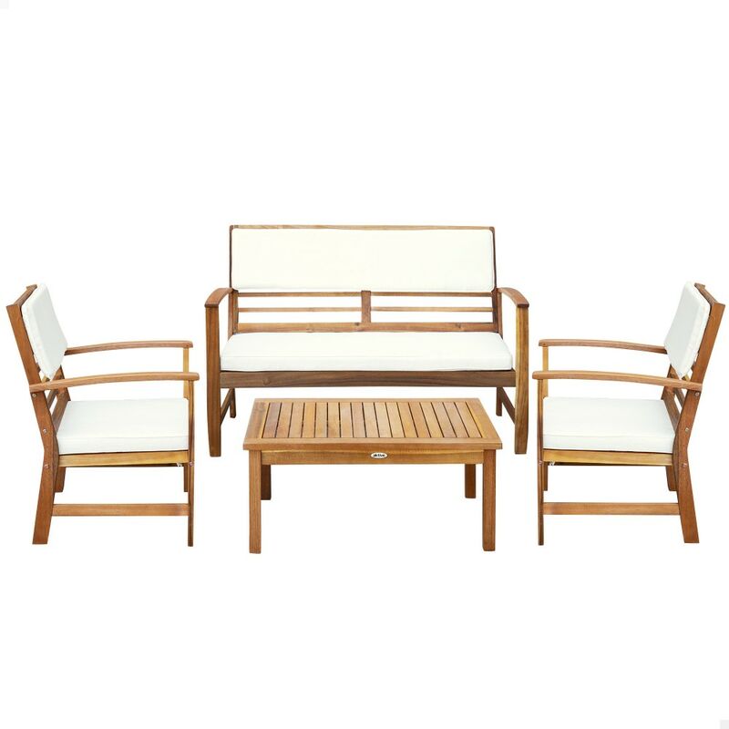 

Conjunto jardín en madera de acacia con mesa, banco y 2 sillones Aktive Garden