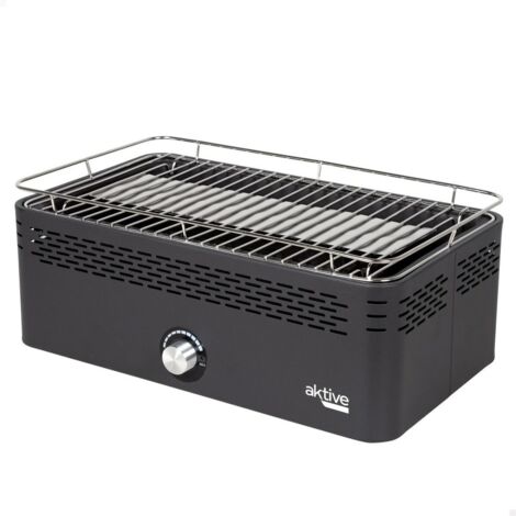 Aktive Smokeless Rectangular Barbecue Noir 45 cm