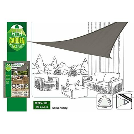 Aktive Store d'ombrage triangulaire gris anthracite 360 cm
