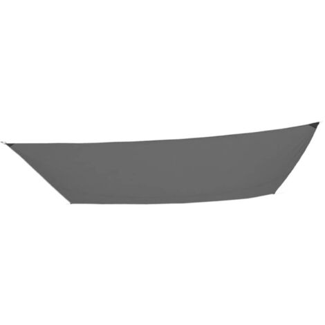 AKTIVE Tenda a vela rettangolare 400x300 cm grigio scuro per giardino o terrazza esterna, Poliestere 160 g/m², protezione solare, Resistente, Corde di fissaggio e occhielli metallici
