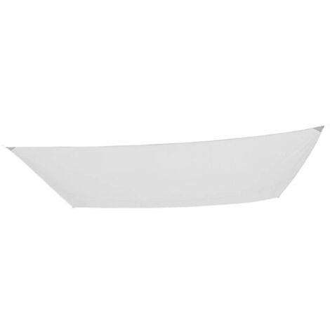 AKTIVE Vela ombreggiante rettangolare 300x200 cm bianca per giardino o terrazza, protezione solare UV50, poliestere 160 g/m² con corde di fissaggio, facile da installare (61020)