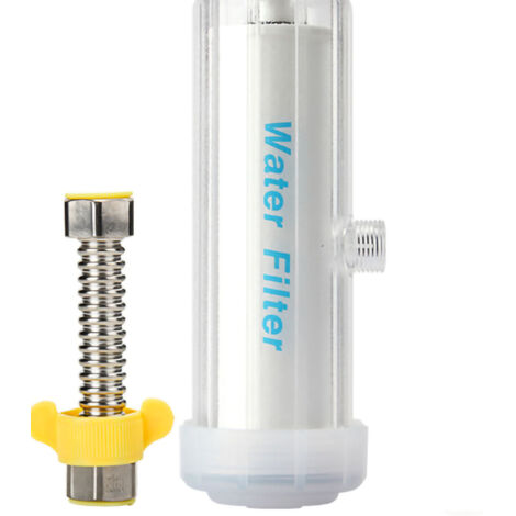Aktivkohle-Duschfilter für die Hautpflege  Filter für Badewanne und Dusche  Hochleistungsfiltration (Baumwoll-Kohlenstoff-Verbundfilter)  Material: Kunststoff, Edelstahl  Gewicht: 630 g  1 Filter