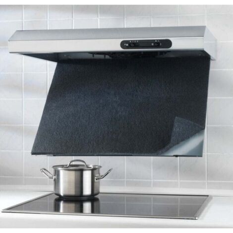 Aktivkohlefilter für Dunstabzugshauben, Geruchsfilter, für Standard-Dunstabzugshauben bis 60 cm, Polyester, 57 x 47 cm, schwarz