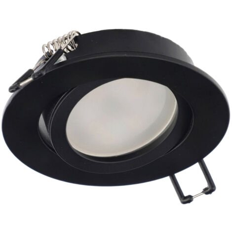 AKTYN 1 OV IP20 spot de plafond encastré rond noir EDO777122 Edo Solutions