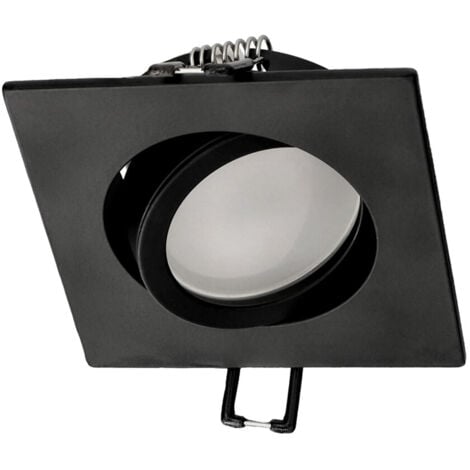 AKTYN 1 SQ noir IP20 spot de plafond encastré carré EDO777123 Edo Solutions