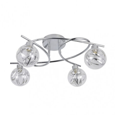 AKUNADECOR Decke Varanasi Chrom ABRILA 4 Lichter