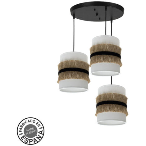 AKUNADECOR Kreisförmige Lampe Modell Angola Schwarz 3 Pendelleuchten
