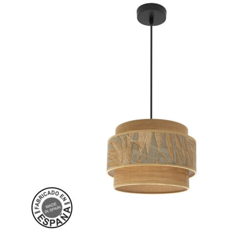 AKUNADECOR Lampada Samoa De 1 luce con doppio paralume marrone