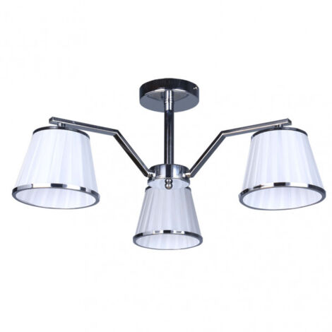AKUNADECOR - Lampada Trebol 3xe14 Cromo Pant.bianco 24x56x56 Cm