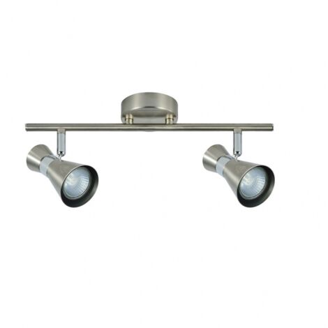AKUNADECOR Maximo Bathroom Strip 2 verstellbare Strahler Nickel-Chrom