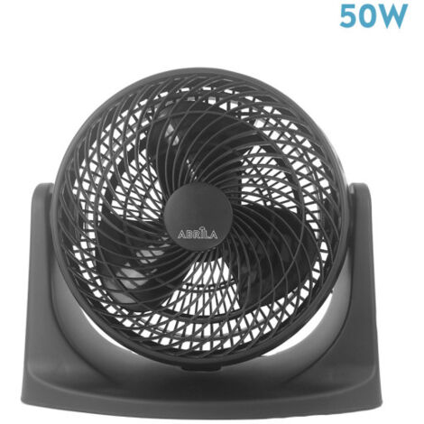 AKUNADECOR Tischventilator Modell Balboa Schwarz Finish 50w 3aspas