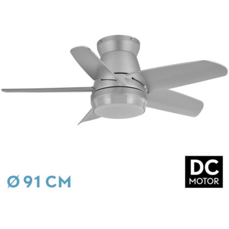 AKUNADECOR Ventilatore Dc Neutron Silver Led 3 posizioni e telecomando