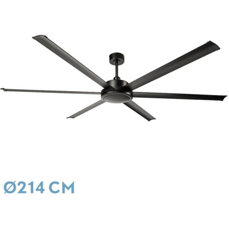 AKUNADECOR Ventilatore extra large Dc Sanson S Nero Senza Luce Con Timer