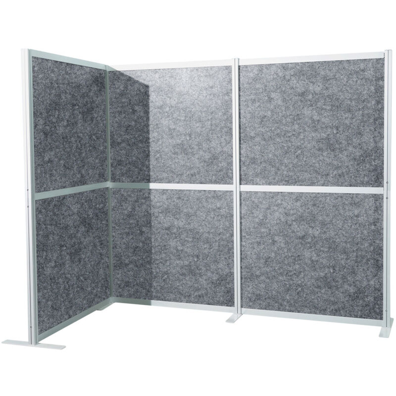Akustik Trennwand / Stellwand Flexmiut Modul L 167x192 Pet Grau Hjh Office