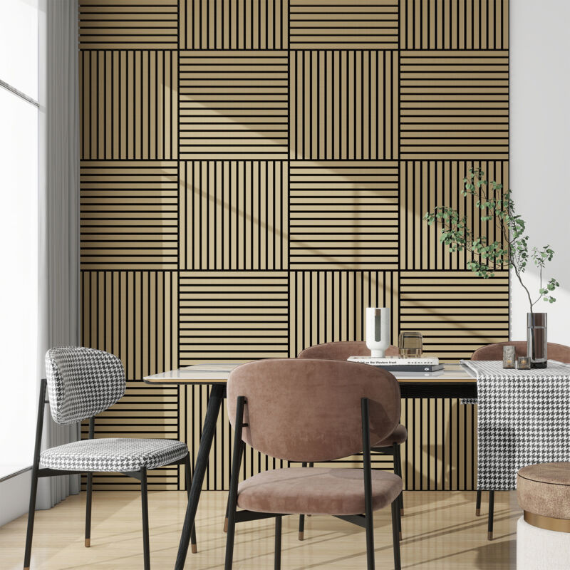 Neu.holz - Akustik-wandpaneel 4er Set Vang 60x60 Cm Eichenoptik [ ]