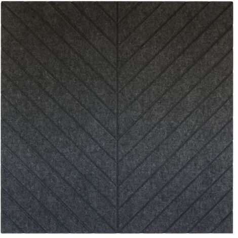 Akustik-Wandpaneel aus PET-Filz - 100x100 cm - Anthrazit Fischgrat Motiv