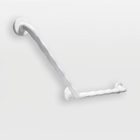 AKW 1600 Series 135 Degree Angled Grab Rail 450mm Length x 32mm Diameter White