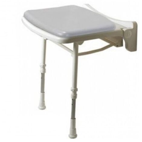 AKW 2000 Series Standard Fold Up Shower Seat - Grey Padded