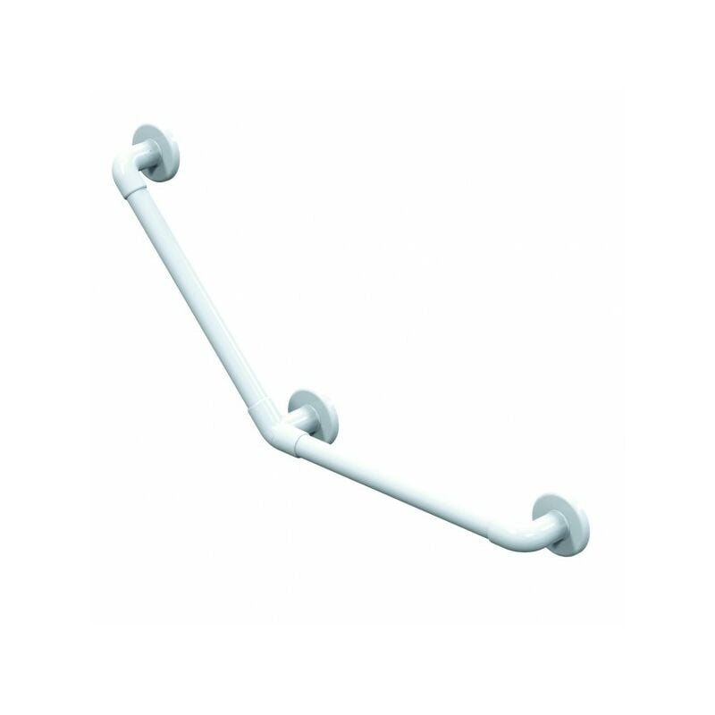 Barre d'appui pvc renforcé coudée 135° - blanc